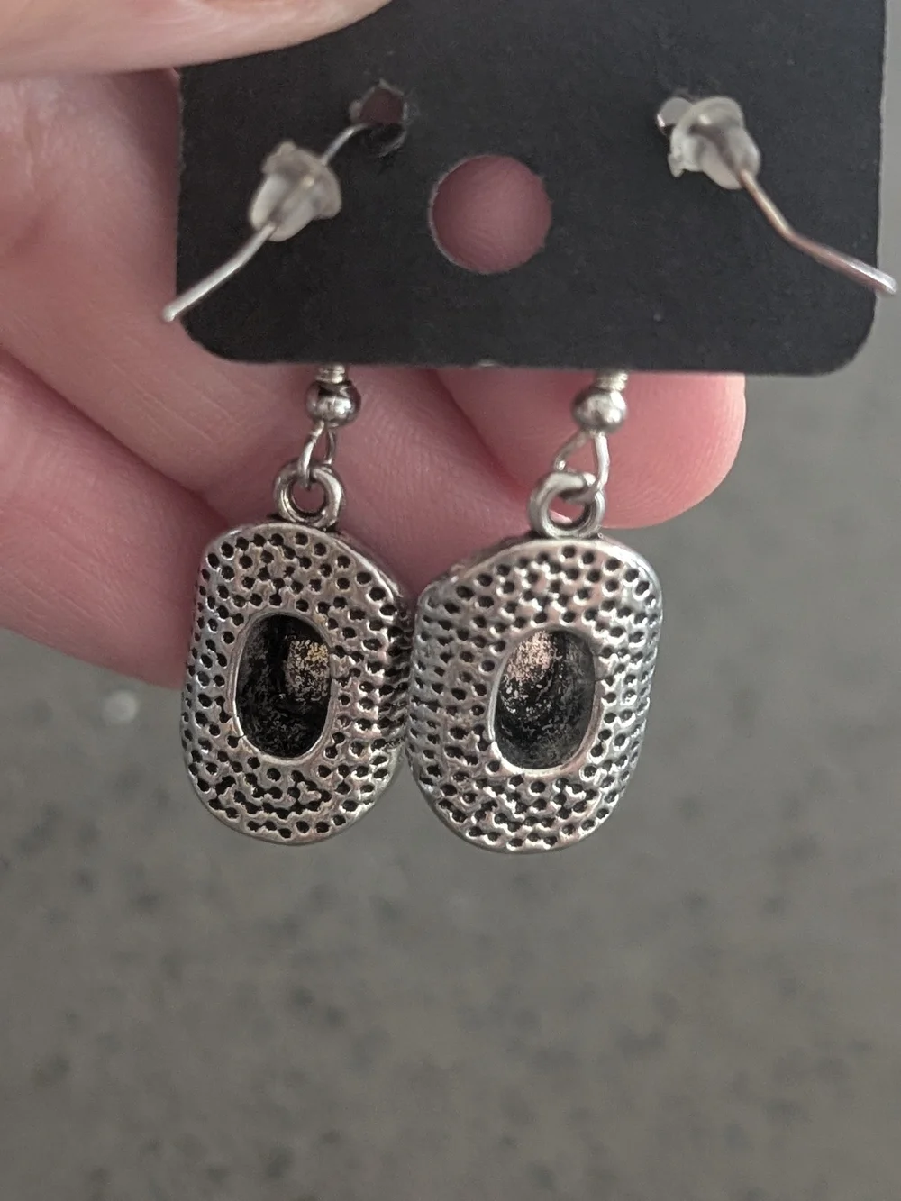 Fashion Jewelry Silver Cowboy Hat Dangle Earrings